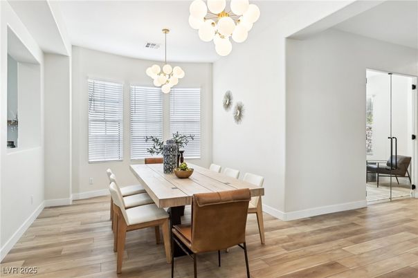 Chandelier, Dining room, Interior, Pendant Lights, Wood Texture Flooring