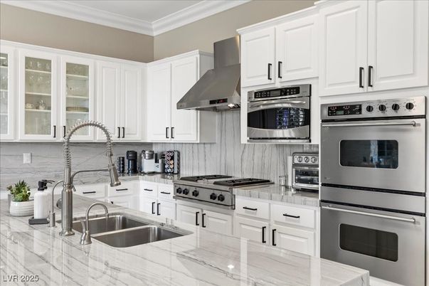 Interior, Kitchen, Marble, Stainless Steel Appliances