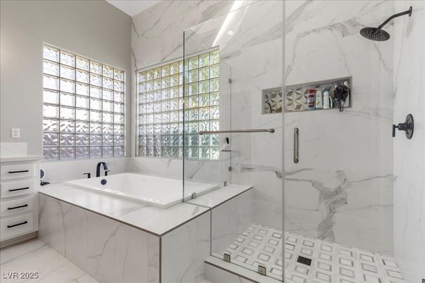 Bathroom, Glass Shower, Interior, Marble Walls