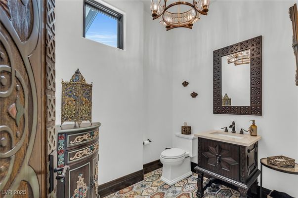 Bathroom, Chandelier, Interior