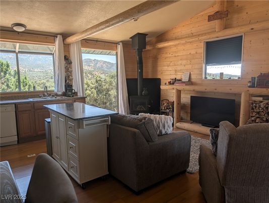 Fireplace, Interior, Kitchen, Living room, Wooden Beams, Wood Texture Flooring, Wooden Walls