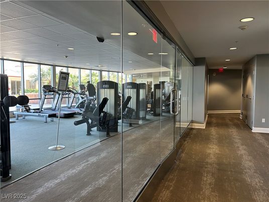 Fitness Equipment, Gym, Interior, Recessed Lighting