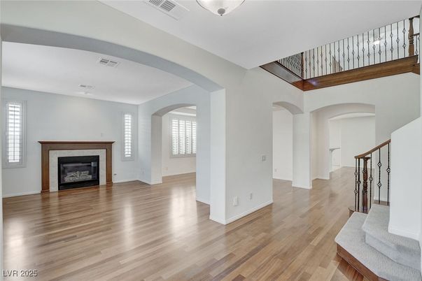 Fireplace, Interior, Wood Texture Flooring