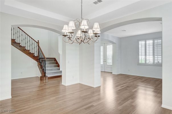 Chandelier, Interior, Wood Texture Flooring