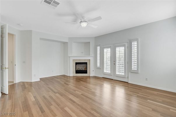 Empty room, Fireplace, Interior, Wood Texture Flooring