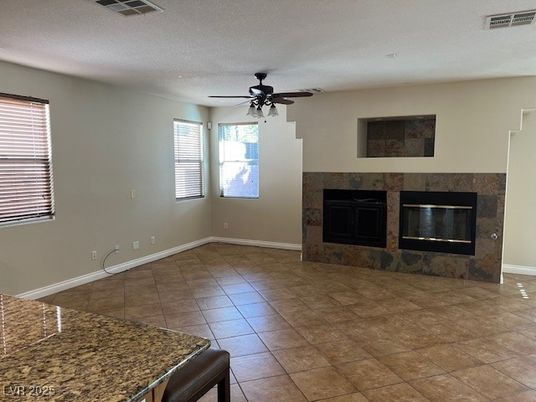 Empty room, Fireplace, Interior