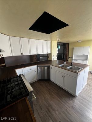 Interior, Kitchen, Wood Texture Flooring