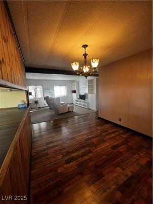 Chandelier, Empty room, Interior, Wood Texture Flooring