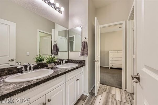 Bathroom, Dual Sink Vanities, Interior, Wood Texture Flooring