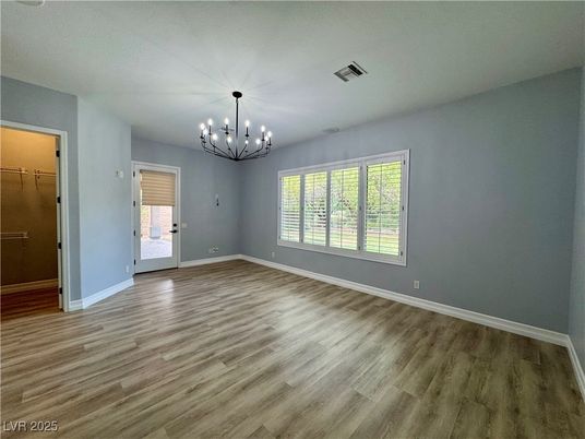 Chandelier, Empty room, Interior, Wood Texture Flooring