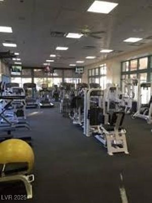 Fitness Equipment, Gym, Interior, Recessed Lighting
