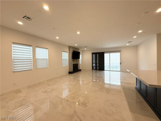 Empty room, Interior, Marble, Recessed Lighting