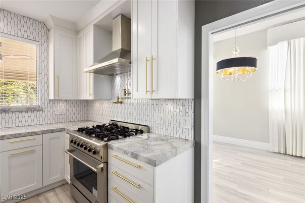 Interior, Kitchen, Pendant Lights, Stainless Steel Appliances, Wood Texture Flooring