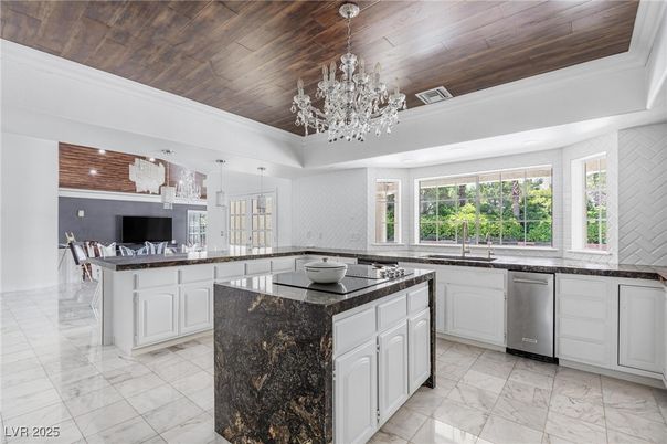 Chandelier, Dining room, Interior, Kitchen, Marble, Wooden Ceilings