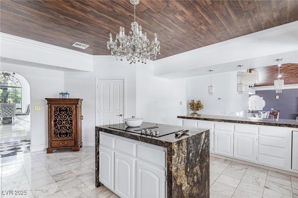 Chandelier, Interior, Kitchen, Marble, Wooden Ceilings
