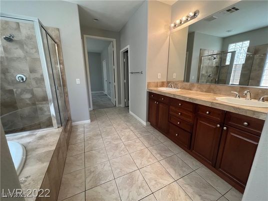Bathroom, Dual Sink Vanities, Glass Shower, Interior