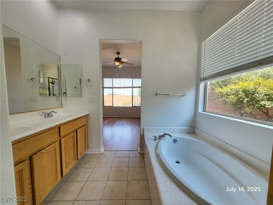 Bathroom, Dual Sink Vanities, Interior, Wood Texture Flooring