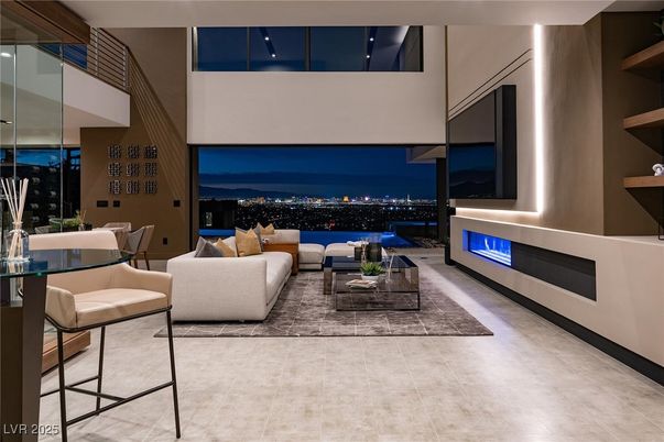 Dining room, Fireplace, Interior, Living room, Recessed Lighting