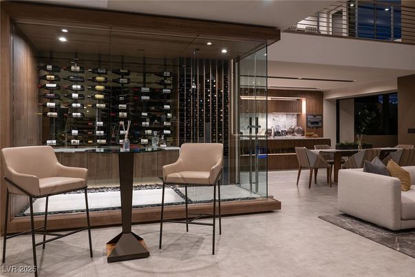 Dining room, Interior, Recessed Lighting, Wine Storage
