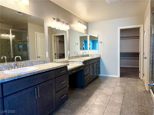 Bathroom, Dual Sink Vanities, Glass Shower, Interior
