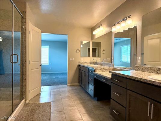 Bathroom, Dual Sink Vanities, Glass Shower, Interior