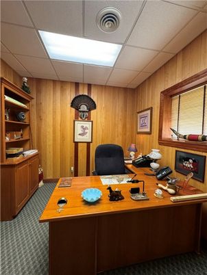 Home Office, Interior, Wooden Walls