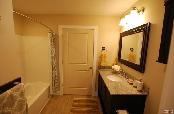 Bathroom, Dual Sink Vanities, Interior, Wood Texture Flooring