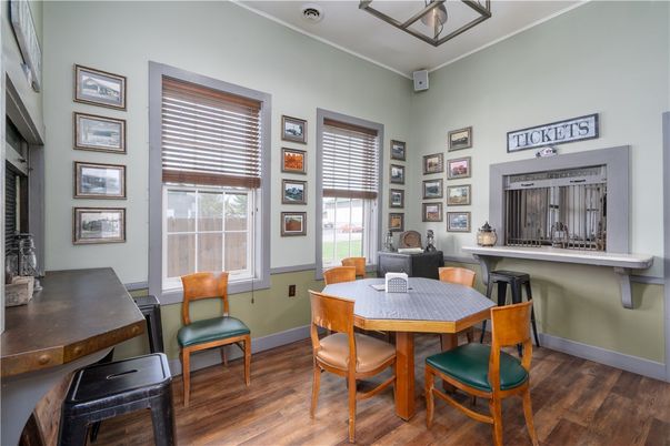 Dining room, Interior, Wood Texture Flooring