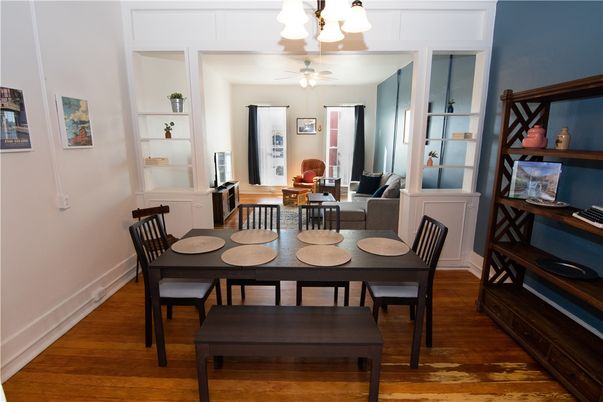 Dining room, Interior, Wood Texture Flooring