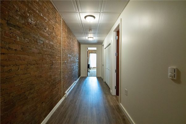 Interior, Stone Walls, Wood Texture Flooring