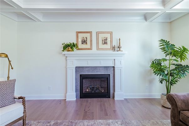 Fireplace, Interior, Wood Texture Flooring