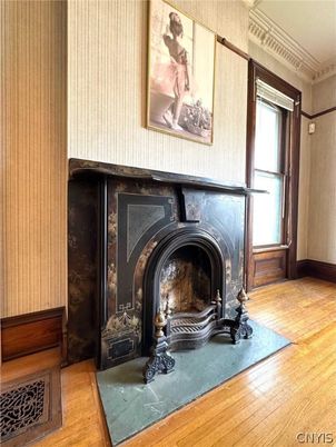 Fireplace, Interior, Wood Texture Flooring