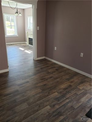 Empty room, Fireplace, Interior, Wood Texture Flooring