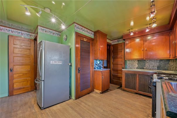 Interior, Kitchen, Wood Texture Flooring