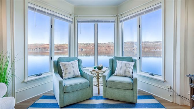 Interior, Sun Room, Water, Wood Texture Flooring