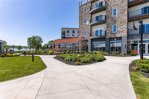 Backyard, Exterior, Facade, Brick Facade, Condo Building