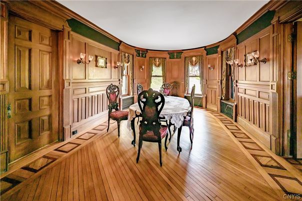 Dining room, Interior, Wood Texture Flooring