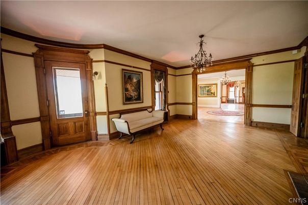 Chandelier, Interior, Wood Texture Flooring