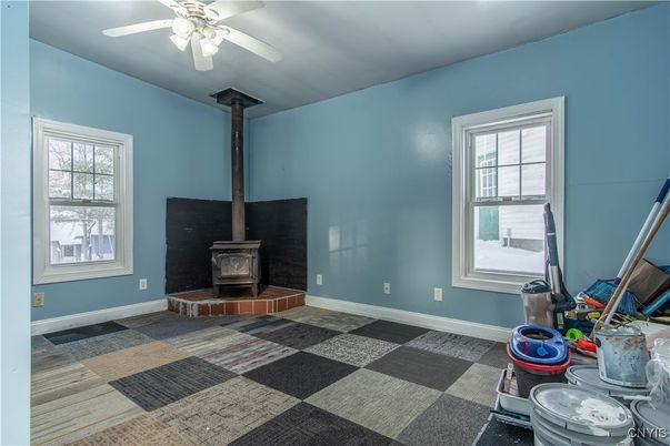 Empty room, Fireplace, Interior