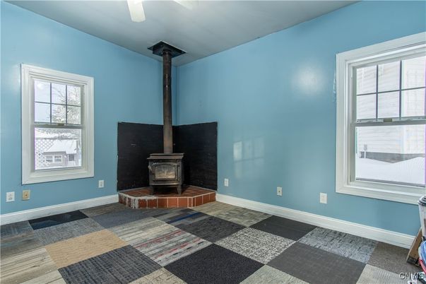 Empty room, Fireplace, Interior