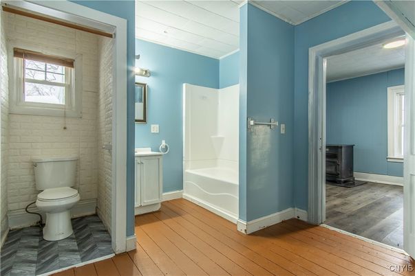 Bathroom, Interior, Wood Texture Flooring