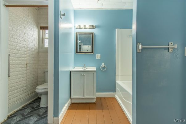 Bathroom, Interior, Wood Texture Flooring