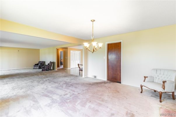 Chandelier, Empty room, Interior