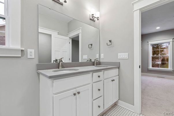Bathroom, Dual Sink Vanities, Interior, Recessed Lighting