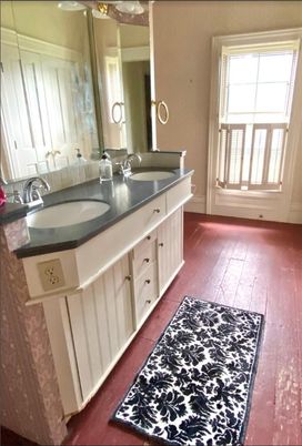 Bathroom, Dual Sink Vanities, Interior, Wood Texture Flooring