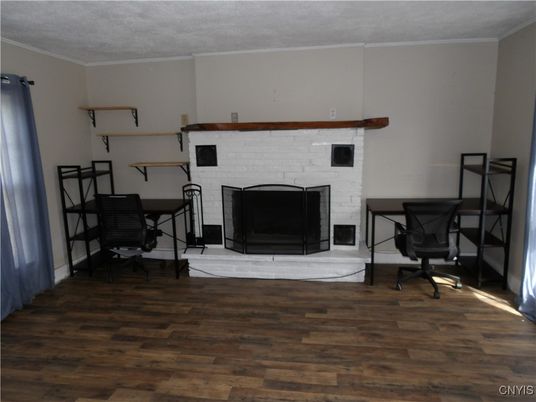 Fireplace, Home Office, Interior, Wood Texture Flooring