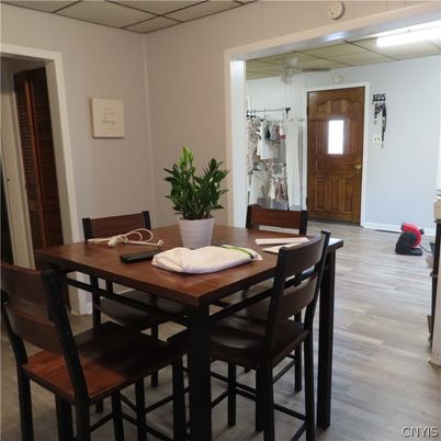 Dining room, Interior, Wood Texture Flooring