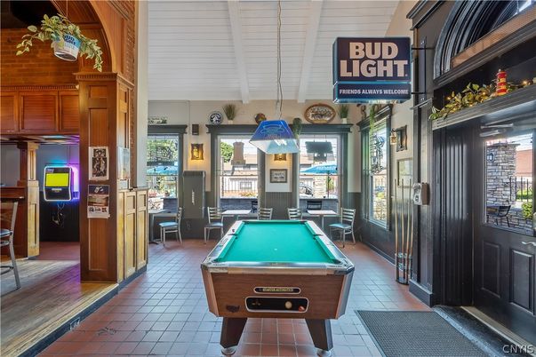 Billiard Table, Game Room, Interior, Pendant Lights