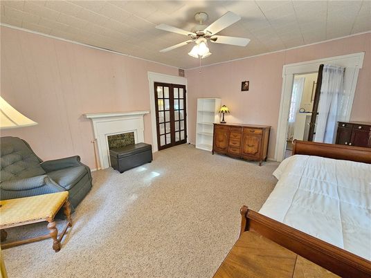 Bedroom, Fireplace, Interior