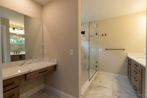 Bathroom, Glass Shower, Interior, Marble